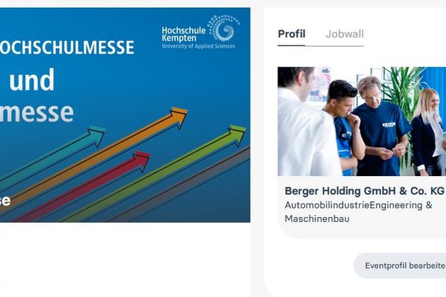 Berger auf der Virtuellen Allgäuer Hochschulmesse 